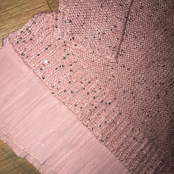 Blush Pink Sequin Blouse - Picture 3 of 5